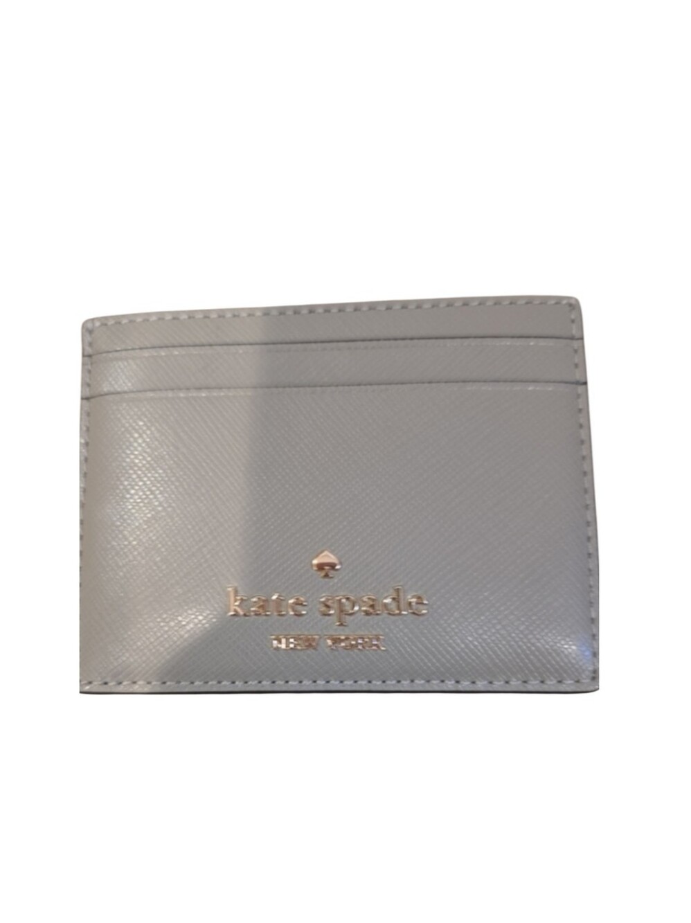 kate spade Grey card holder with gold logo - Picture 2 of 5